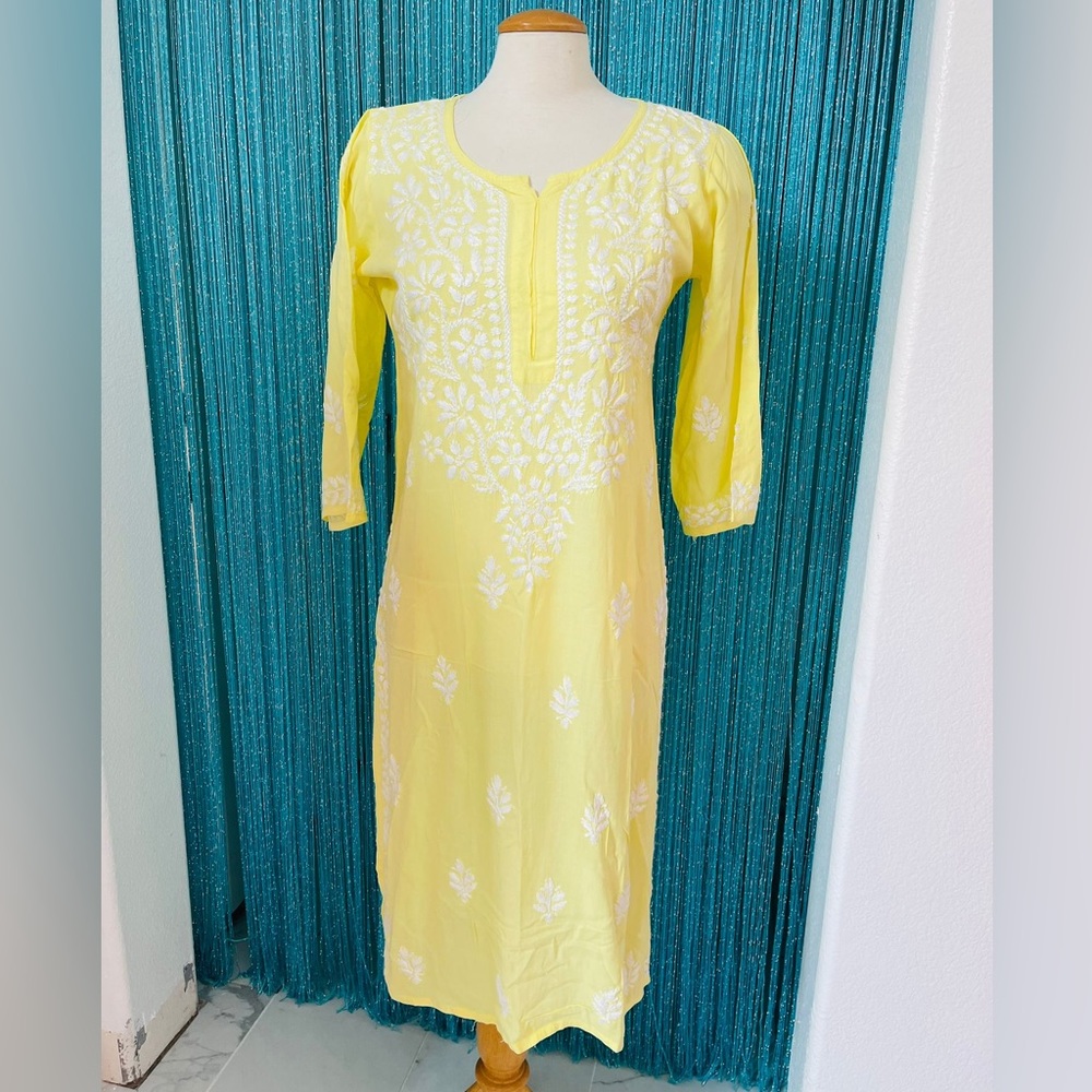 Yellow modal kurti